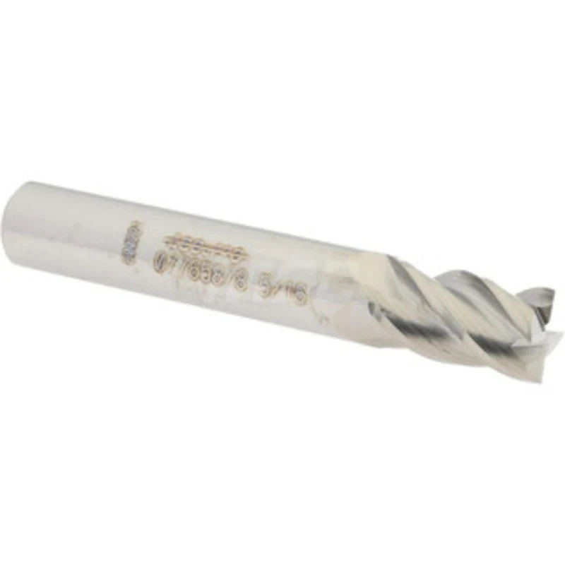 Accupro 5/16, 1/2 LOC, 5/16 Shank Diam, 2 OAL, 4 Flute, Solid Carbide Square End Mill Single End, Uncoated, Spiral Fl...